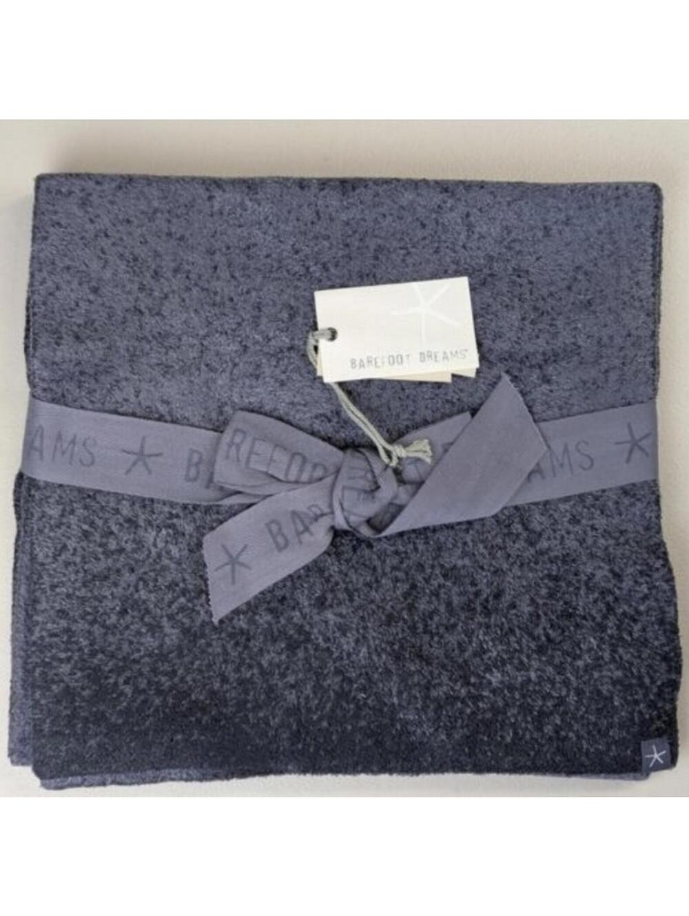 Barefoot Dreams CozyChic Lite Confetti Scarf Deep Sea Blue Indigo NWT